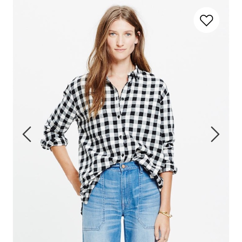 Madewell Flannel Oversized Boyshirt Sz XS